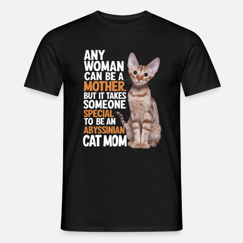 Katze Abessinier Geschenk - Männer T-Shirt - Schwarz