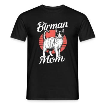 Katze Birma Geschenk - Männer T-Shirt - Schwarz - Vorne - AI Model Male 178 light (178cm)