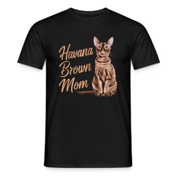 Katze Havanna Braun Geschenk - Männer T-Shirt - Schwarz - Vorne - AI Model Male 178 light (178cm)