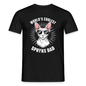 Katze Sphynx Geschenk - Männer T-Shirt - Schwarz - Vorne - AI Model Male 178 light (178cm)