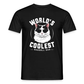Katze Ragdoll Geschenk - Männer T-Shirt - Schwarz - Vorne - AI Model Male 178 light (178cm)