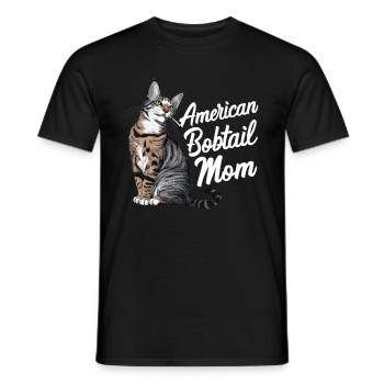 Katze American Bobtail Geschenk - Männer T-Shirt - Schwarz - Vorne - AI Model Male 178 light (178cm)
