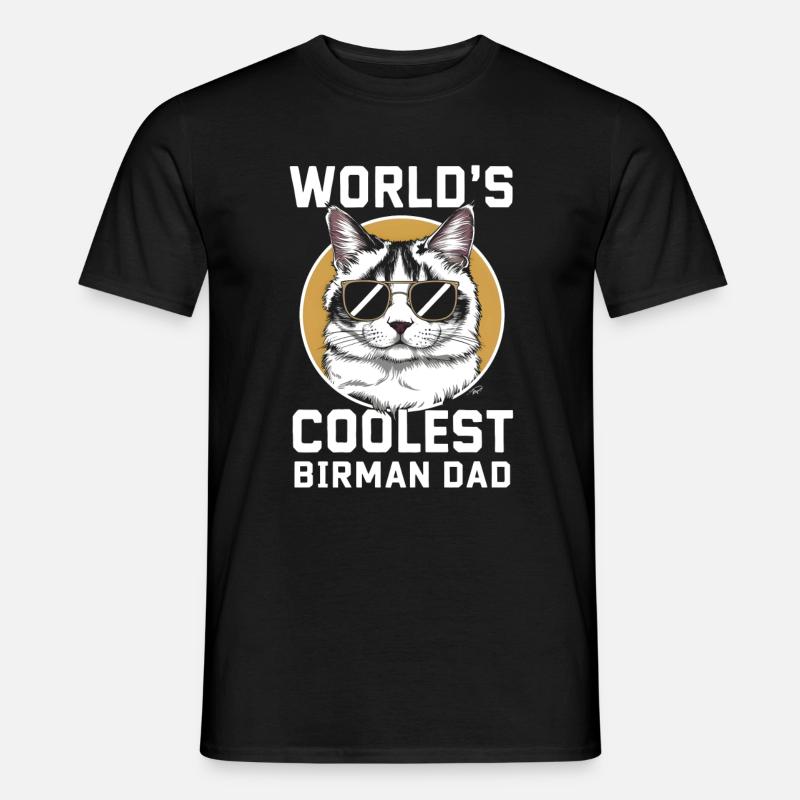 Katze Birma Geschenk - Männer T-Shirt - Schwarz