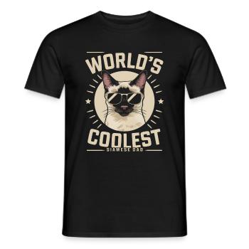 Katze Siamesen Geschenk - Männer T-Shirt - Schwarz - Vorne - AI Model Male 178 light (178cm)