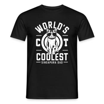 Katze Singapura Geschenk - Männer T-Shirt - Schwarz - Vorne - AI Model Male 178 light (178cm)