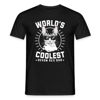 Katze Devon Rex Geschenk - Männer T-Shirt - Schwarz - Vorne - AI Model Male 178 light (178cm)