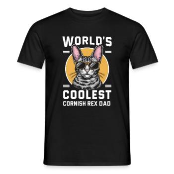 Katze Cornish Rex Geschenk - Männer T-Shirt - Schwarz - Vorne - AI Model Male 178 light (178cm)