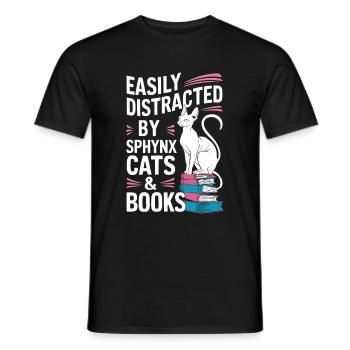 Katze Sphynx Geschenk - Männer T-Shirt - Schwarz - Vorne - AI Model Male 178 light (178cm)