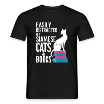 Katze Siamkatze Geschenk - Männer T-Shirt - Schwarz - Vorne - AI Model Male 178 light (178cm)
