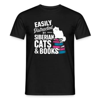 Katze Sibirische Geschenk - Männer T-Shirt - Schwarz - Vorne - AI Model Male 178 light (178cm)