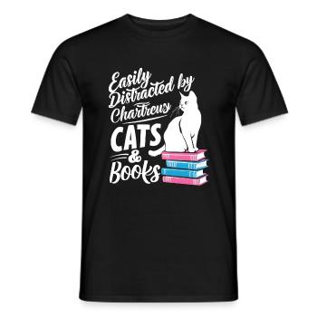 Katze Chartreux Geschenk - Männer T-Shirt - Schwarz - Vorne - AI Model Male 178 light (178cm)