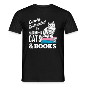 Katze Ragamuffin Geschenk - Männer T-Shirt - Schwarz - Vorne - AI Model Male 178 light (178cm)