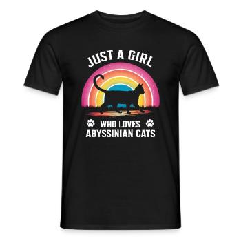 Katze Abessinier Geschenk - Männer T-Shirt - Schwarz - Vorne - AI Model Male 178 light (178cm)