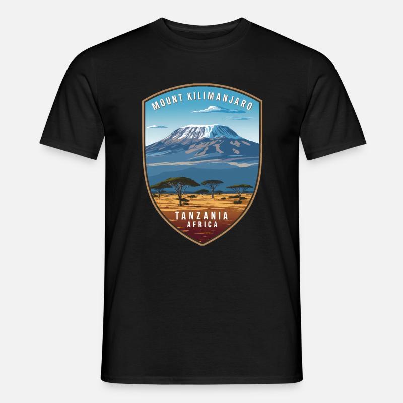 Kilimandscharo Geschenk - Männer T-Shirt - Schwarz