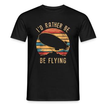 Luftschiff Zeppelin Geschenk - Männer T-Shirt - Schwarz - Vorne - AI Model Male 178 light (178cm)