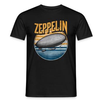Luftschiff Zeppelin Geschenk - Männer T-Shirt - Schwarz - Vorne - AI Model Male 178 light (178cm)