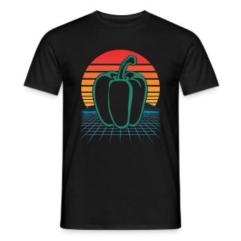 Paprika Geschenk - Männer T-Shirt - Schwarz - Vorne - AI Model Male 178 light (178cm)