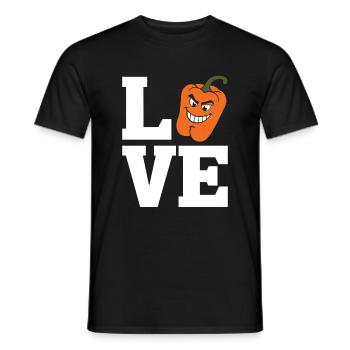 Paprika Geschenk - Männer T-Shirt - Schwarz - Vorne - AI Model Male 178 light (178cm)