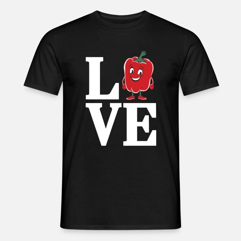Paprika Geschenk - Männer T-Shirt - Schwarz