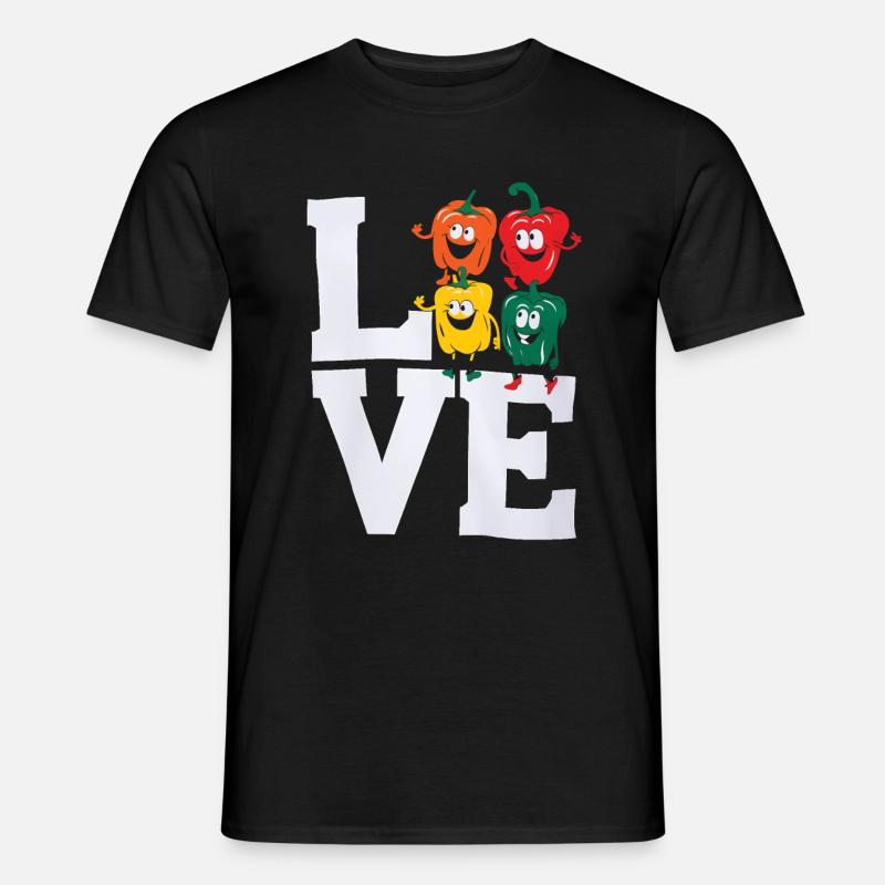 Paprika Geschenk - Männer T-Shirt - Schwarz