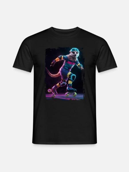 Erdmännchen Eiskunstlauf Geschenk - Männer T-Shirt - Schwarz