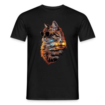 Sonnenbrille mit Perserkatze Geschenk - Männer T-Shirt - Schwarz - Vorne - AI Model Male 178 light (178cm)