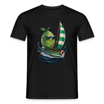 Frucht Limette Bootfahren Geschenk - Männer T-Shirt - Schwarz - Vorne - AI Model Male 178 light (178cm)
