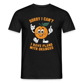 Lustiges Orangenfrucht Geschenk - Männer T-Shirt - Schwarz - Vorne - AI Model Male 178 light (178cm)