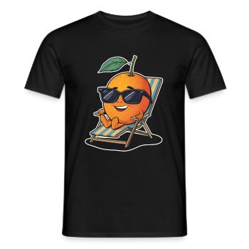 Lustiges Orangenfrucht Geschenk - Männer T-Shirt - Schwarz - Vorne - AI Model Male 178 light (178cm)