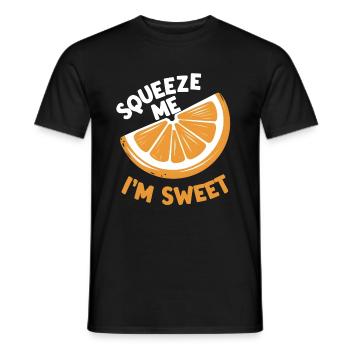 Lustiges Orangenfrucht Geschenk - Männer T-Shirt - Schwarz - Vorne - AI Model Male 178 light (178cm)