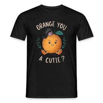 Lustiges Orangenfrucht Geschenk - Männer T-Shirt - Schwarz - Vorne - AI Model Male 178 light (178cm)