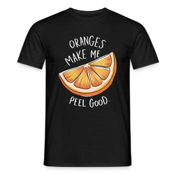 Lustiges Orangenfrucht Geschenk - Männer T-Shirt - Schwarz - Vorne - AI Model Male 178 light (178cm)