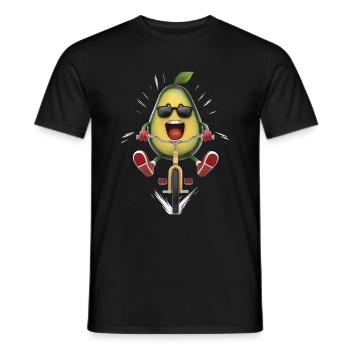 Avocado Radfahren auf dem Fahrrad Geschenk - Männer T-Shirt - Schwarz - Vorne - AI Model Male 178 light (178cm)