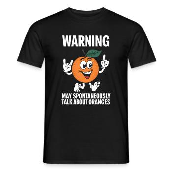 Lustiges Orangenfrucht Geschenk - Männer T-Shirt - Schwarz - Vorne - AI Model Male 178 light (178cm)