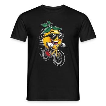 Zitrone Radfahren auf Fahrrad-Geschenk - Männer T-Shirt - Schwarz - Vorne - AI Model Male 178 light (178cm)
