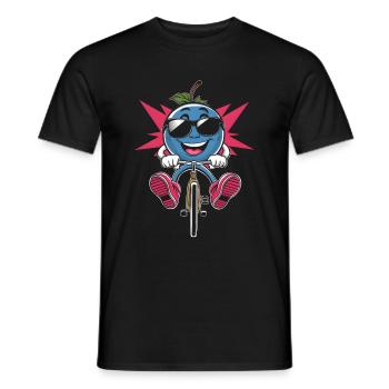 Blaubeer, Radfahren, Auf, Fahrrad, Karika Geschenk - Männer T-Shirt - Schwarz - Vorne - AI Model Male 178 light (178cm)