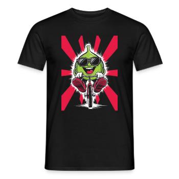 Feige, Radfahren, Auf, Fahrrad, Geschenk - Männer T-Shirt - Schwarz - Vorne - AI Model Male 178 light (178cm)