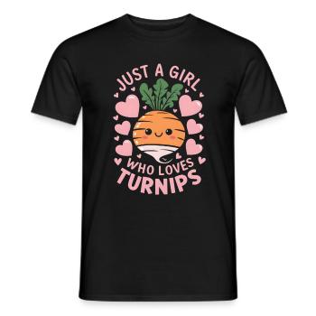 Vintage Rübe liebt Rübe Geschenk - Männer T-Shirt - Schwarz - Vorne - AI Model Male 178 light (178cm)