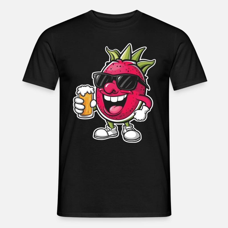 Drachenfrucht Bier - Männer T-Shirt - Schwarz