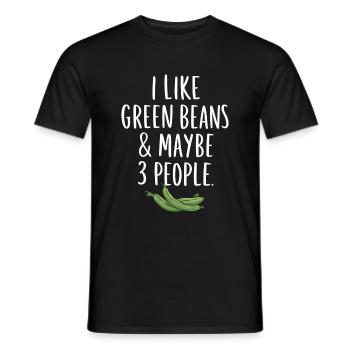 Grüne Bohnen - Männer T-Shirt - Schwarz - Vorne - AI Model Male 178 light (178cm)