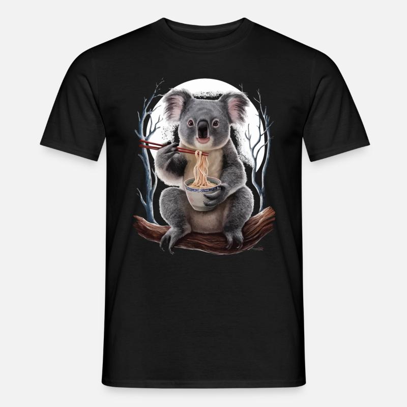 Koala - Männer T-Shirt - Schwarz