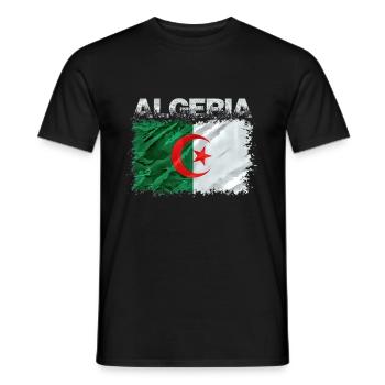 Algeria - Men's T-Shirt - black - Front - AI Model Male 178 light (178cm)