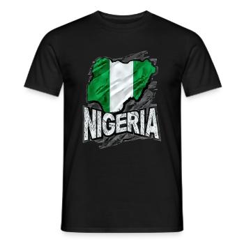 Nigeria - Men's T-Shirt - black - Front - AI Model Male 178 light (178cm)