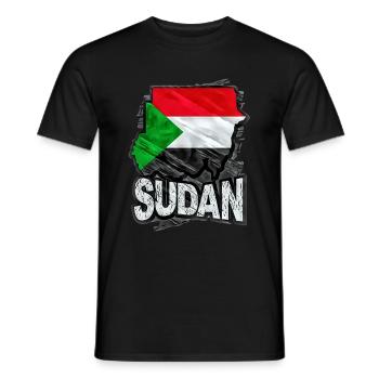 Sudan - Men's T-Shirt - black - Front - AI Model Male 178 light (178cm)