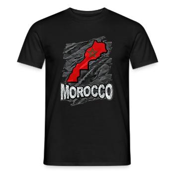 Marokko - Männer T-Shirt - Schwarz - Vorne - AI Model Male 178 light (178cm)