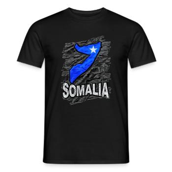 Somalia - Men's T-Shirt - black - Front - AI Model Male 178 light (178cm)