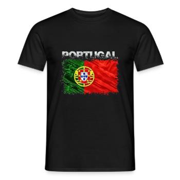 Portugal - Men's T-Shirt - black - Front - AI Model Male 178 light (178cm)