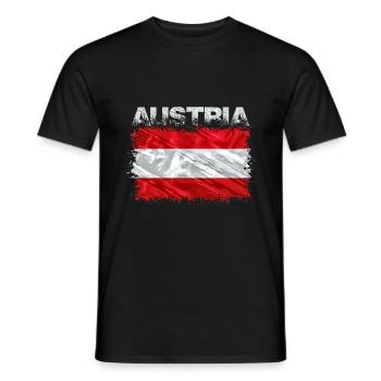 Autriche - T-shirt homme - noir - Devant - AI Model Male 178 light (178cm)