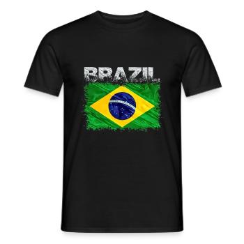 Brasilien - Männer T-Shirt - Schwarz - Vorne - AI Model Male 178 light (178cm)