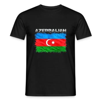 Azerbaijan - Men's T-Shirt - black - Front - AI Model Male 178 light (178cm)